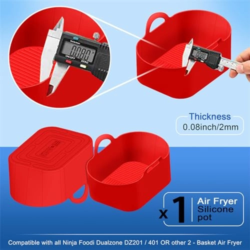 Dual Air Fryer Silicone Pot 1