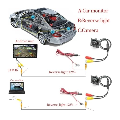 Rear View Camera - Night vision Universal RCA Connector 720P