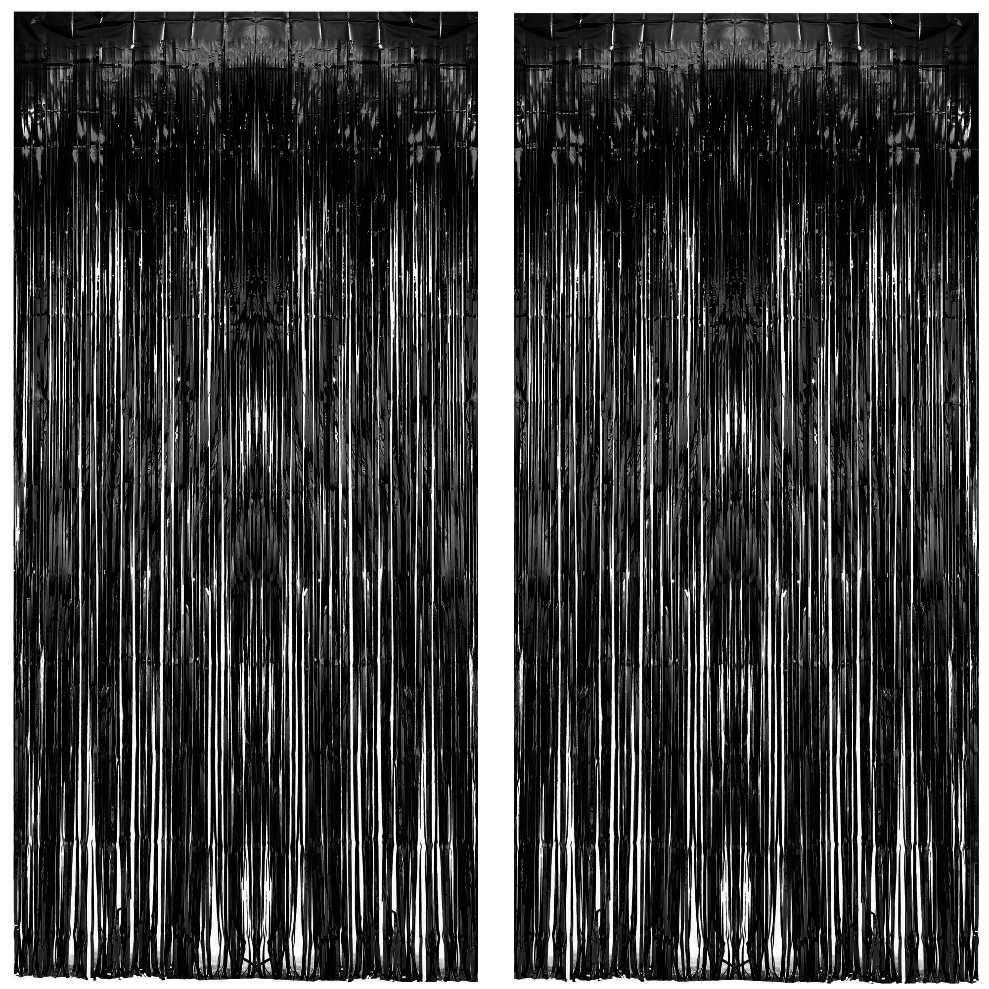 greatril Foil Fringe Backdrop - 2 Packs Birthday Party