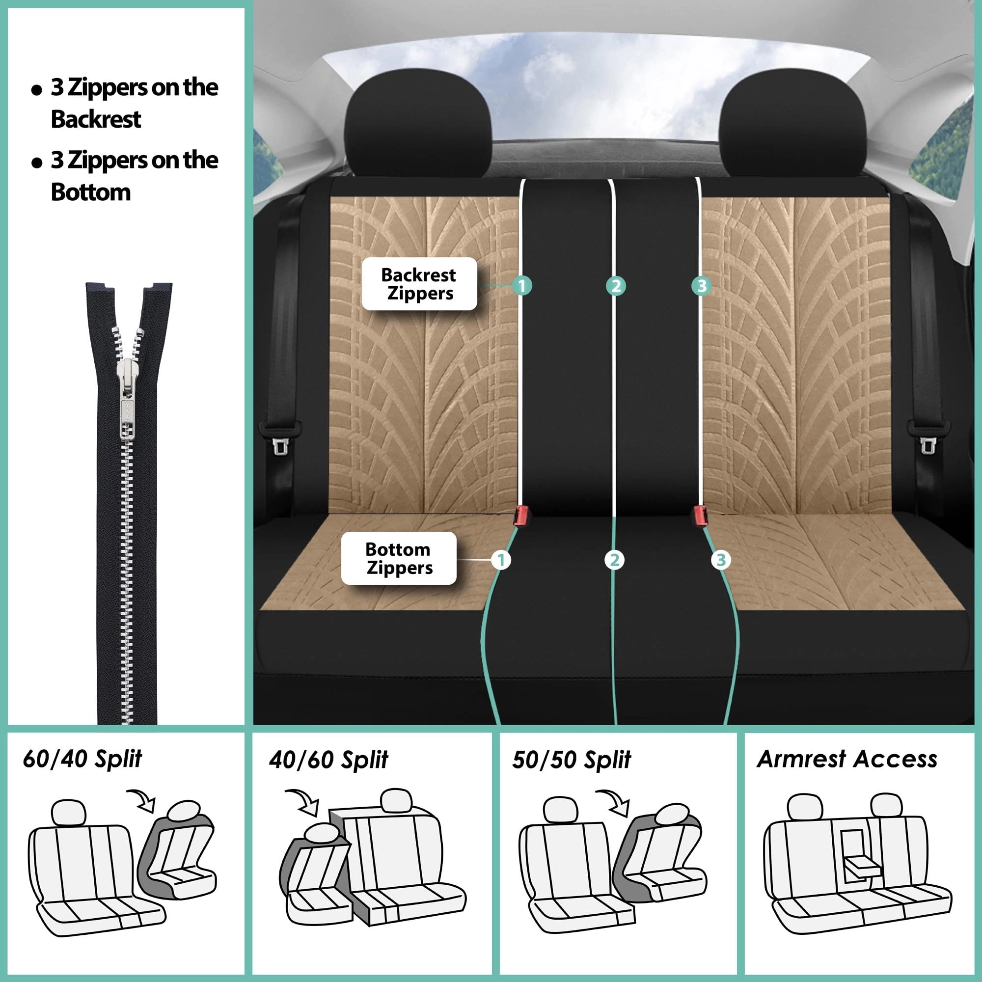 Rear Set Travel Master - Universal Fit Split Bench