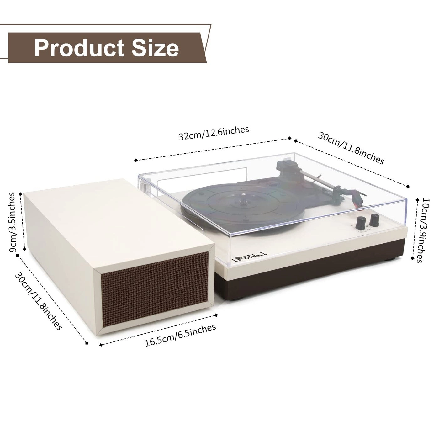 Wireless Turntable - 3-Speed Belt Drive