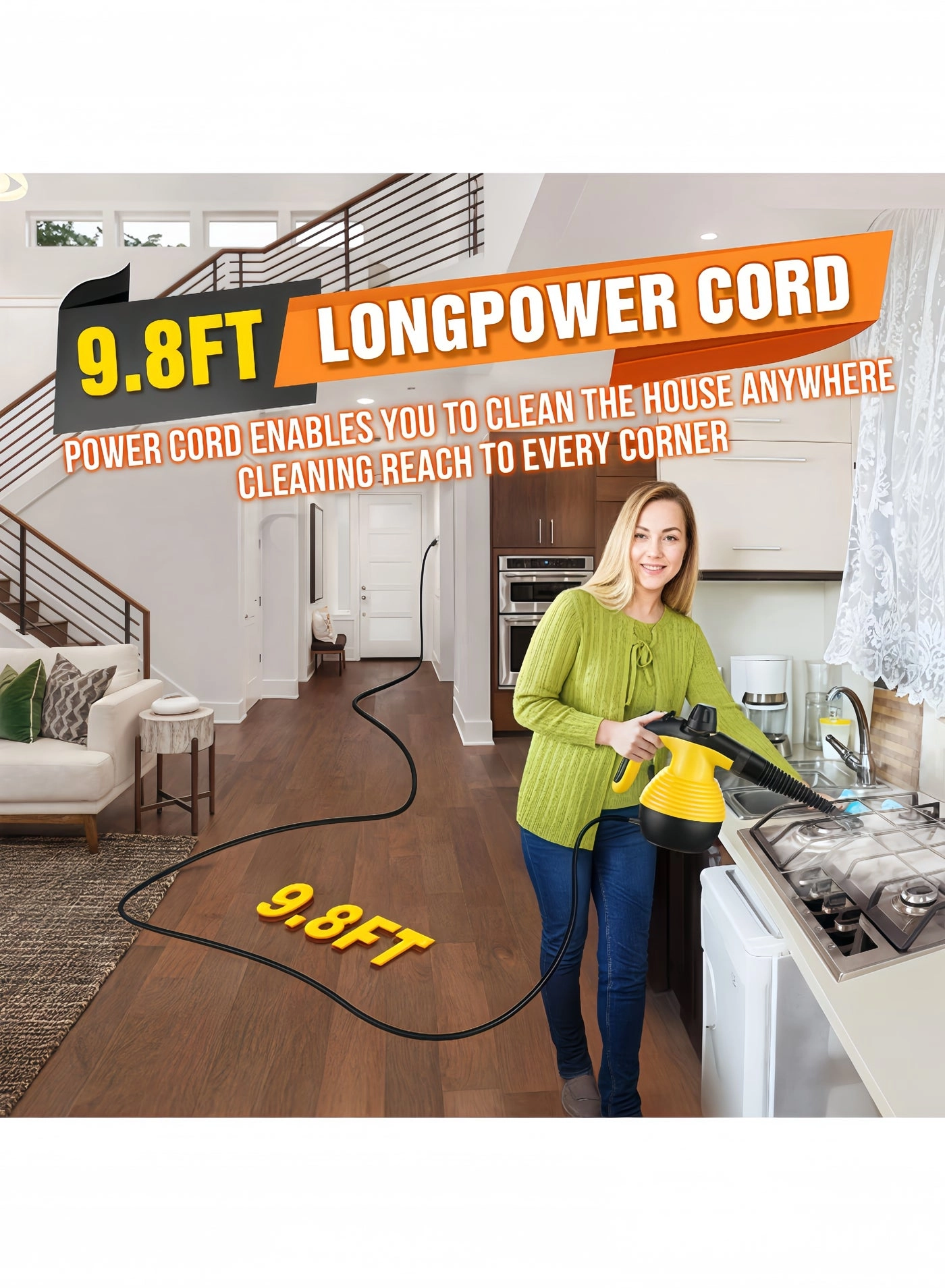 Handheld Pressurized Steam Cleaner - 12.8OZ