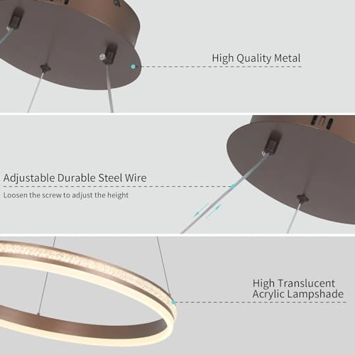 Modern LED Bedroom Chandelier - Dimmable