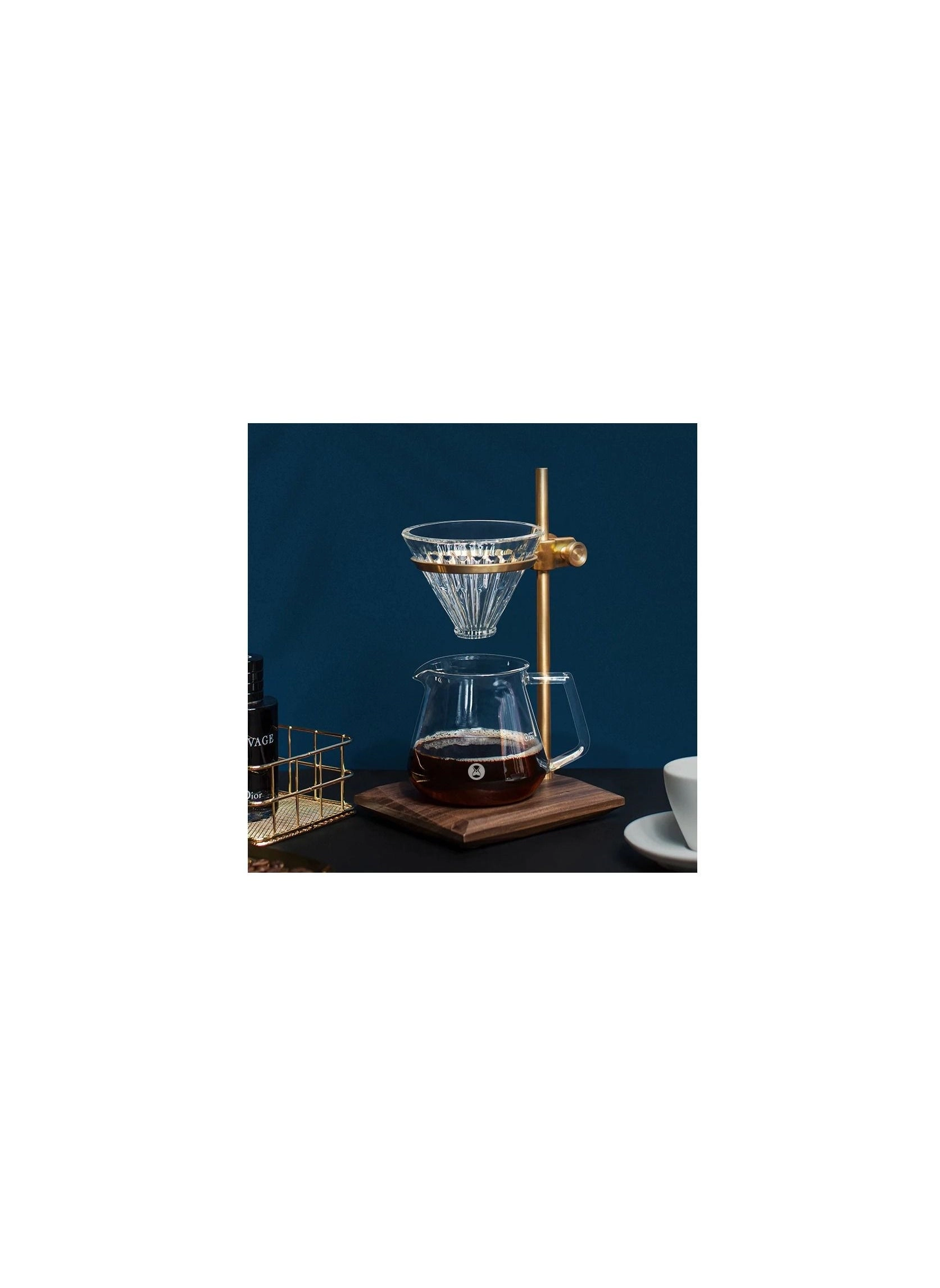 Muse Pour Over Stand - Brass Adjustable height