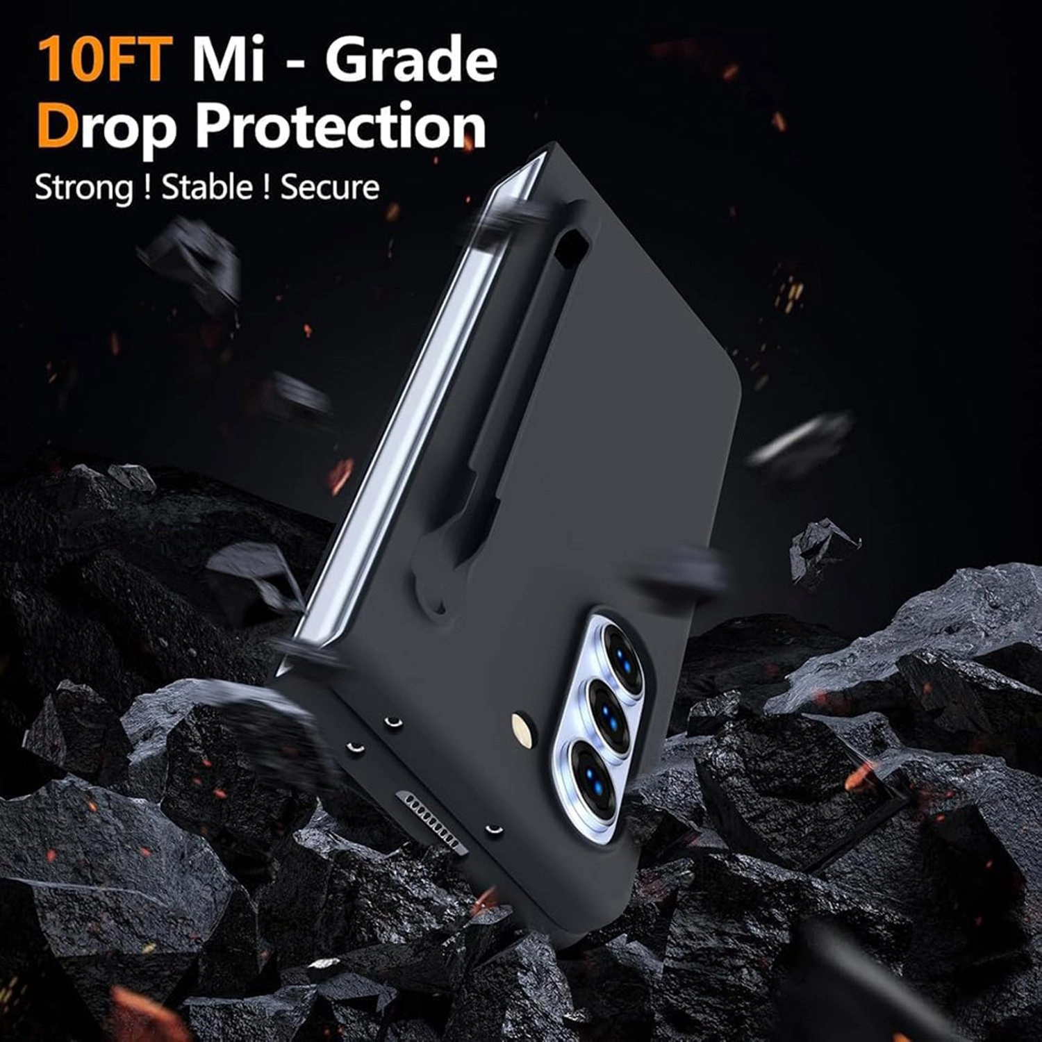 Case Black for Samsung Galaxy Z Fold 6