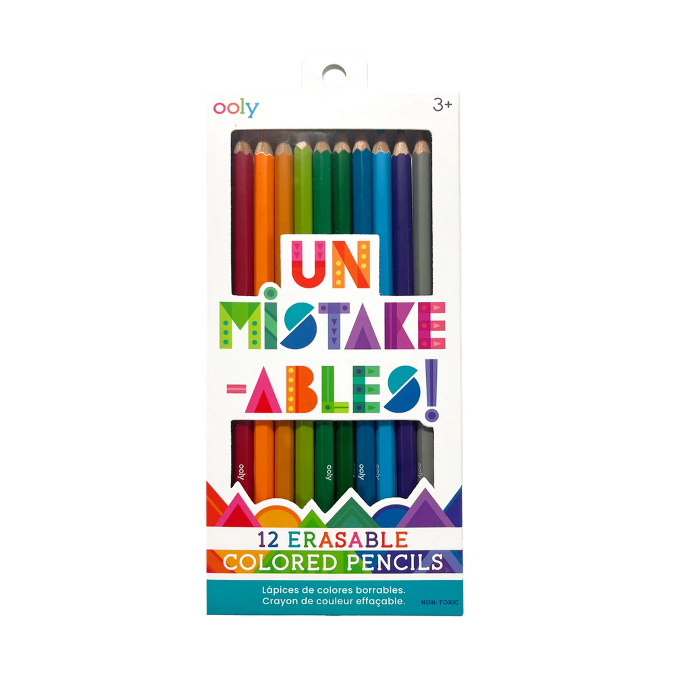 OOLY Un-Mistakeables! Erasable Colored Pencils - 12