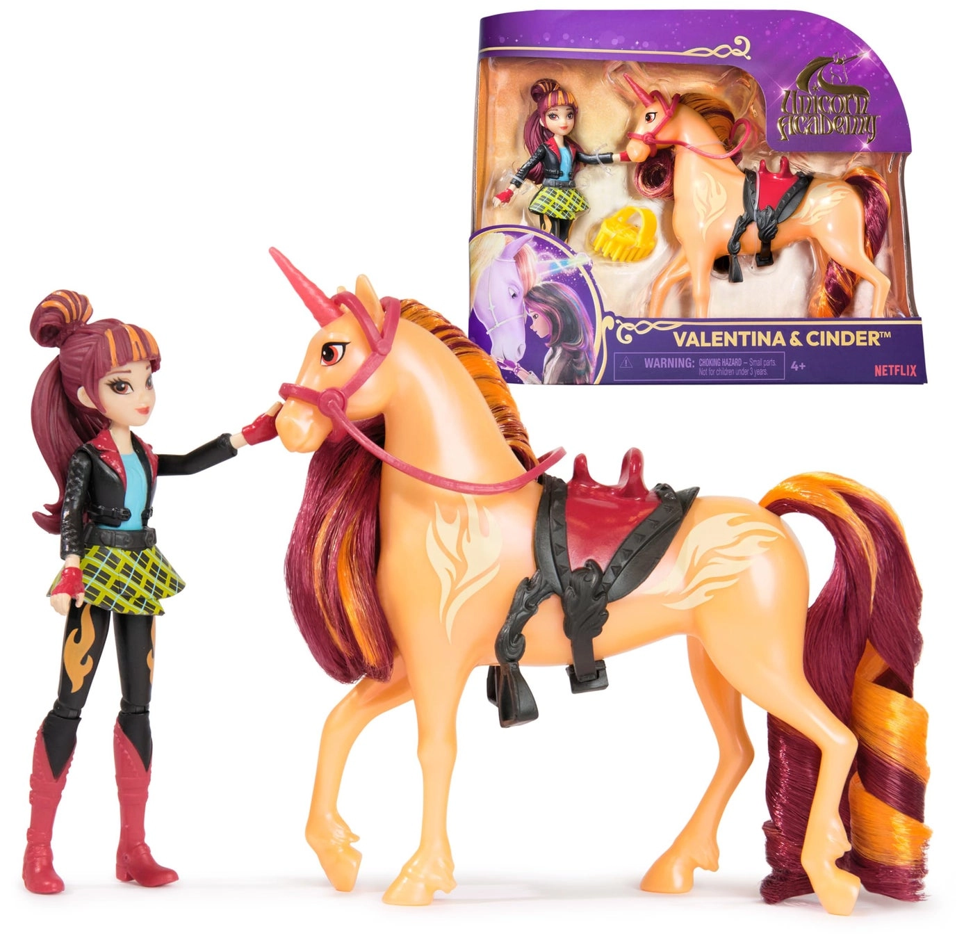 Spin Master Valentina Doll - 4.5” + Cinder Unicorn - 5” Ages 4+