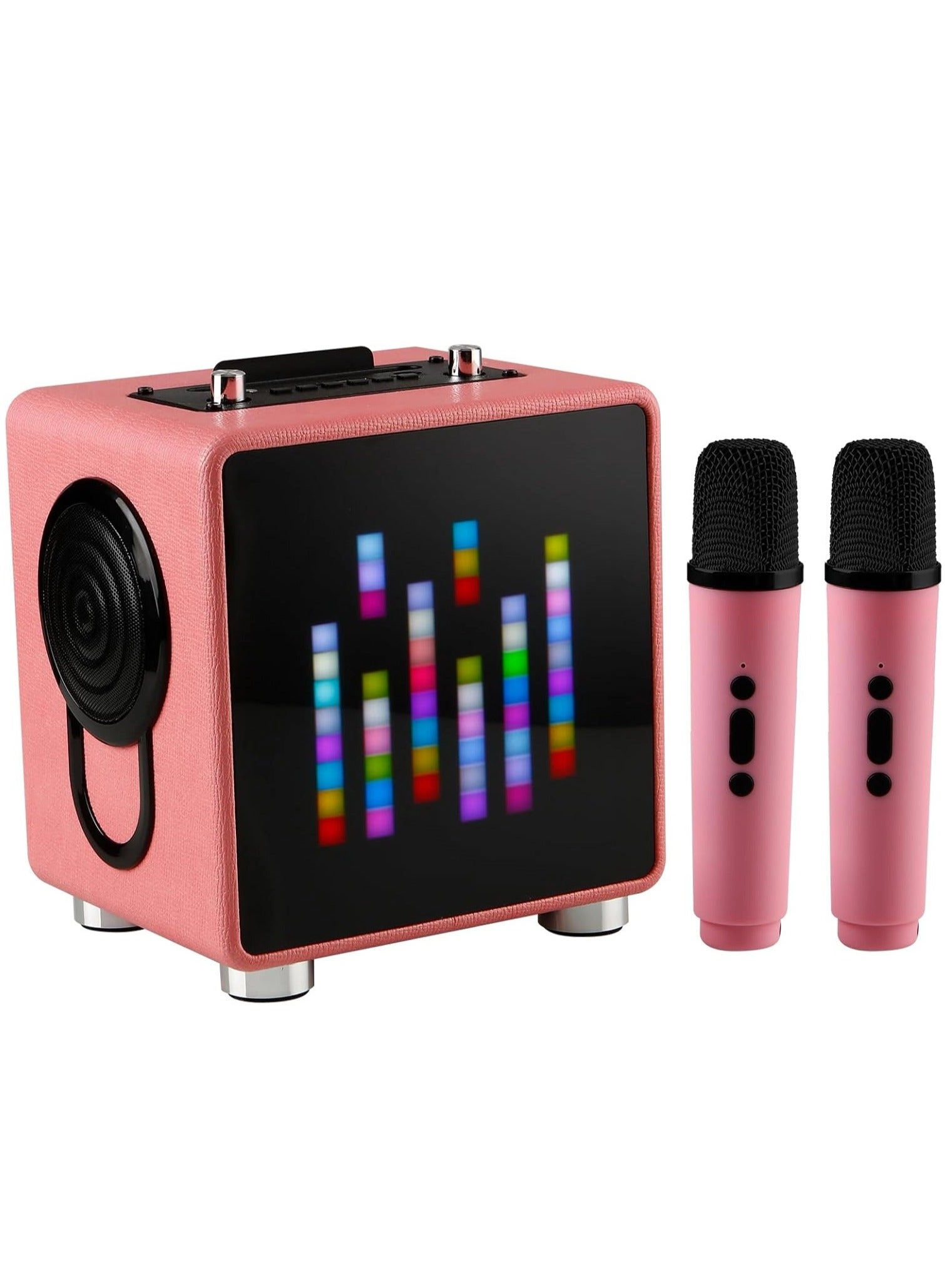 Portable Bluetooth Speaker with 2 Wireless Microphones