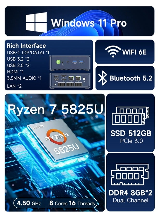 M5 Plus - Ryzen 7 5825U 16GB 512GB