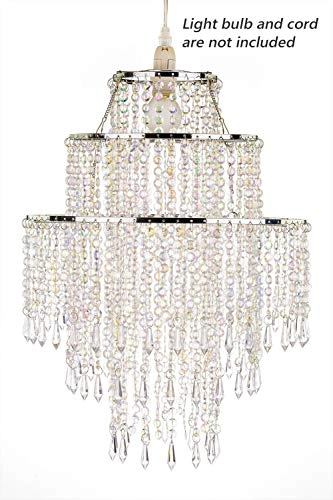 Chandelier Light Shade - 32 cm 3 Tiers Clear