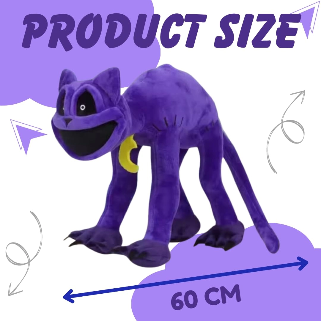Purple Big Smile Dog 60 cm Plush