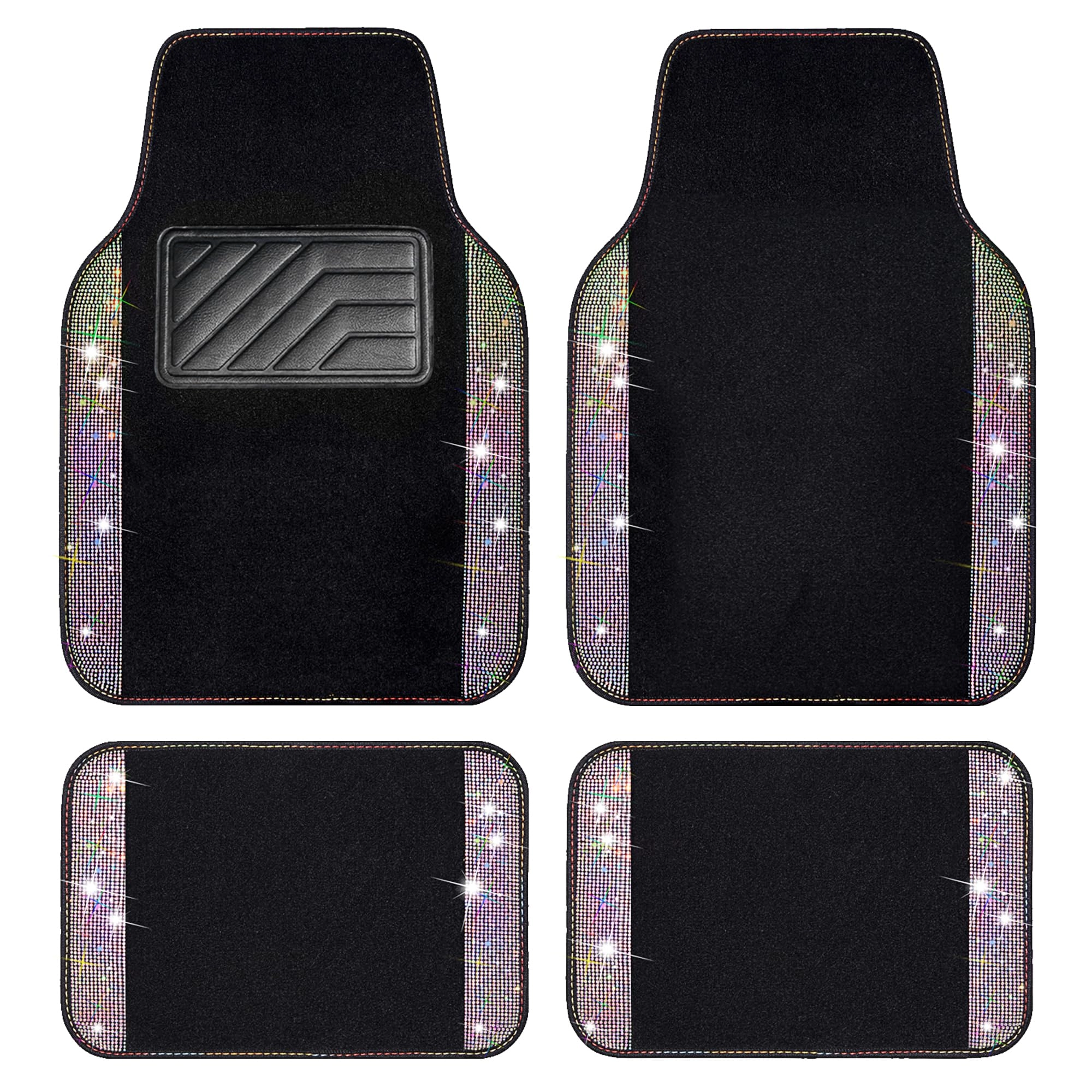 Bling Diamond Car Mats - 4.0 Count Universal Fit
