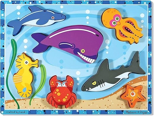 Melissa & Doug Sea Life Chunky Puzzle - 2+ 7 pieces