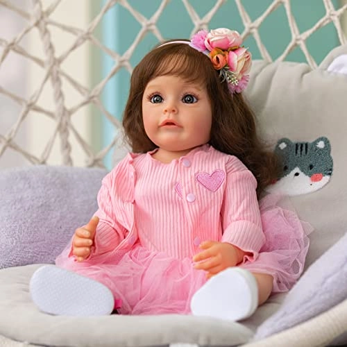 Suesue Reborn Art Doll - 22 Inch Silicone Vinyl Blue Eyes