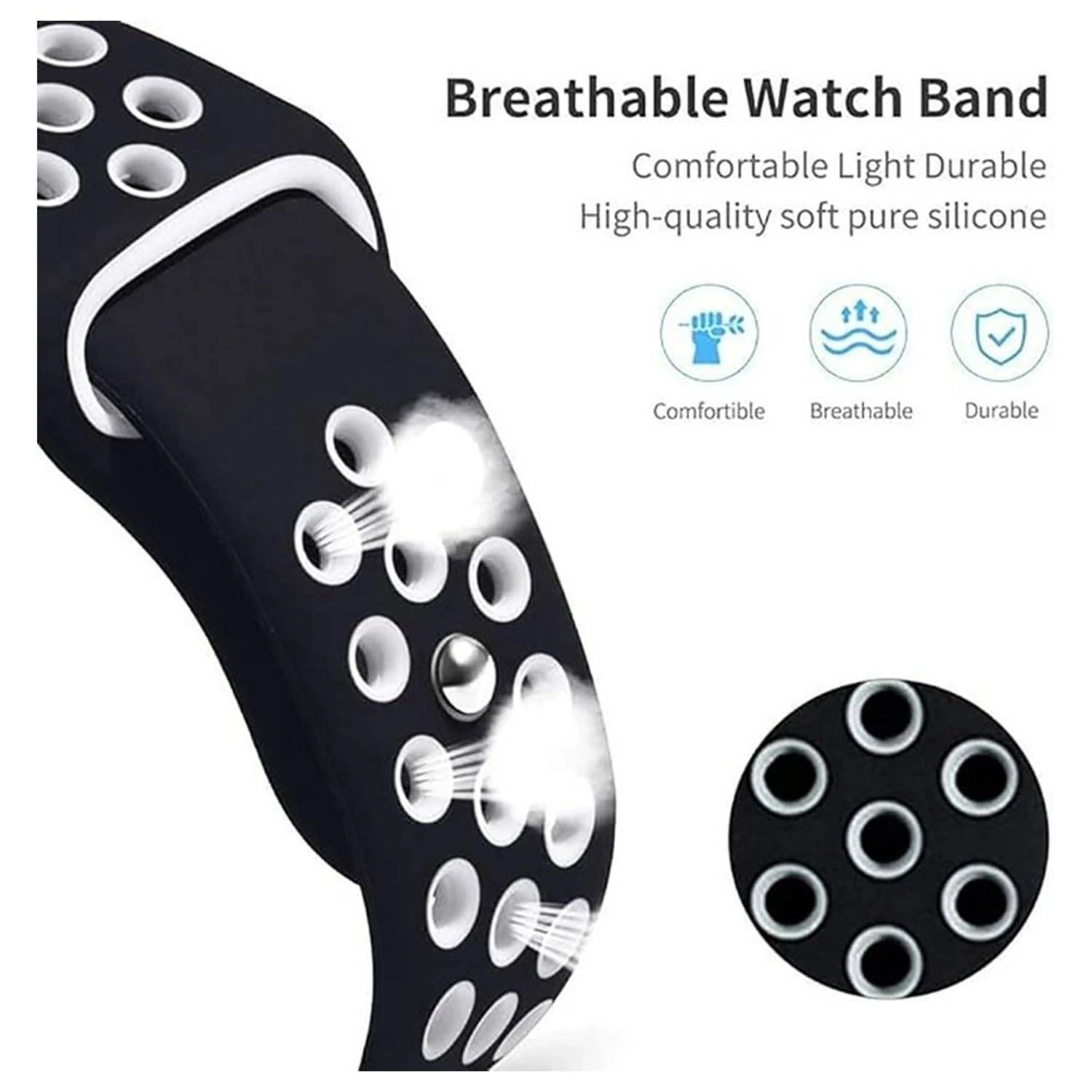 Silicone Watch Band for Apple Watch - 42/44/45/49mm
