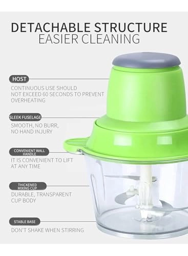 Multifunctional Electric Meat Grinder Chopper - 2 Liters