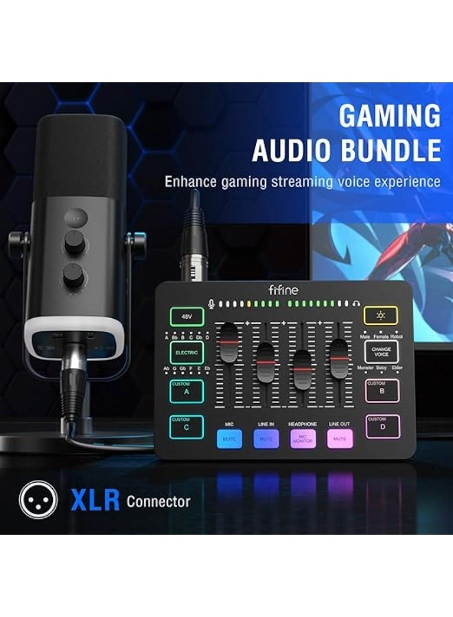 AmpliGame KS5 XLR+USB Microphone Bundle