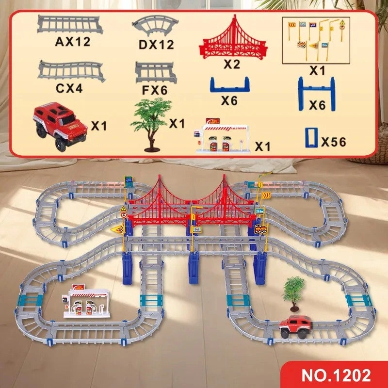 Electric High-Speed Rail Toy Set - 108 pcs