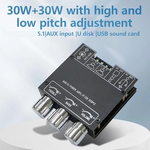 Bluetooth Power Amplifier Board - 2.0 channels 2x30W