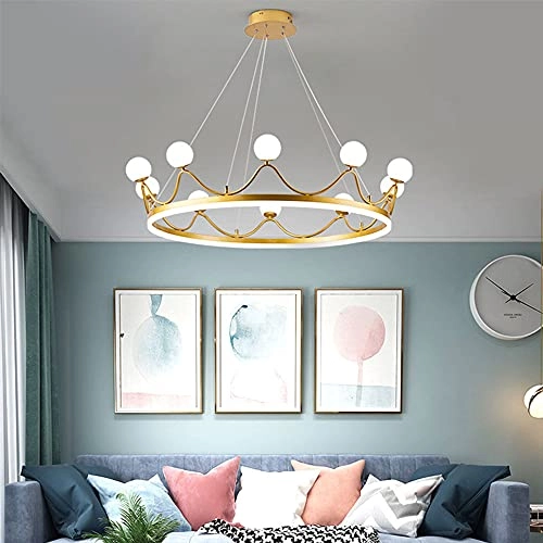 crown chandelier - warm light