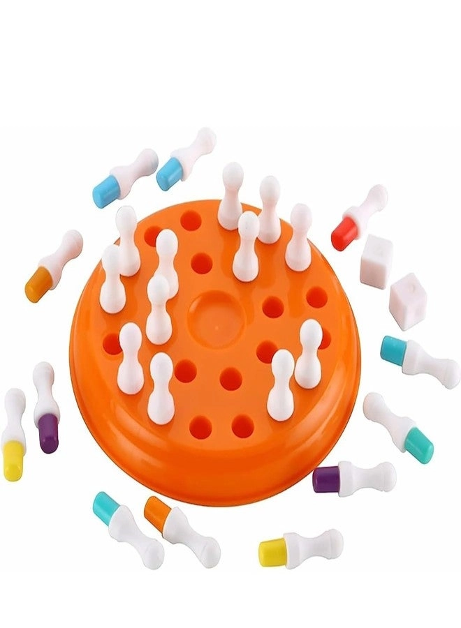 Plastic Brain Teaser Memory Chess Game - Age 4+ Years Multicolour
