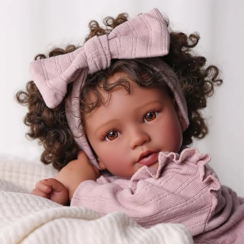 Callie Reborn Baby Doll - 20 Inch Soft Body Black Ages 3+