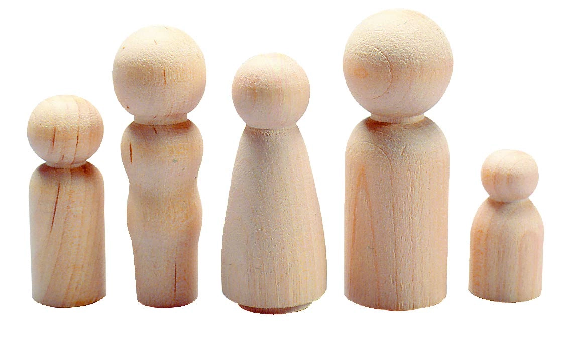 Hygloss Products Wood Peg Dolls - 40 Pieces