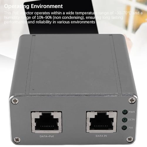 PoE Gigabit Injector - 1 x RJ45 200W 48-57VDC IEEE 802.3, IEEE 802.3u, IEEE 802.3ab 10/100/1000/2500Mb/s