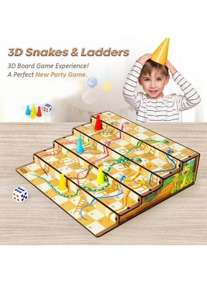 3D Snakes & Ladders - Junior MDF Ladder Shaped