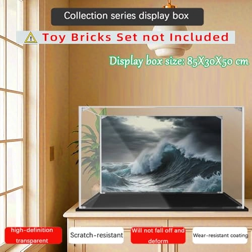 Acrylic Display Box for Lego 10335 Endurance Exploration Ship Model - Transparent Dustproof 85.09 x 29.97 x 50.04 cm