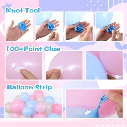 Baby Party Decorations Balloons Set - 185 Pcs Baby Shower