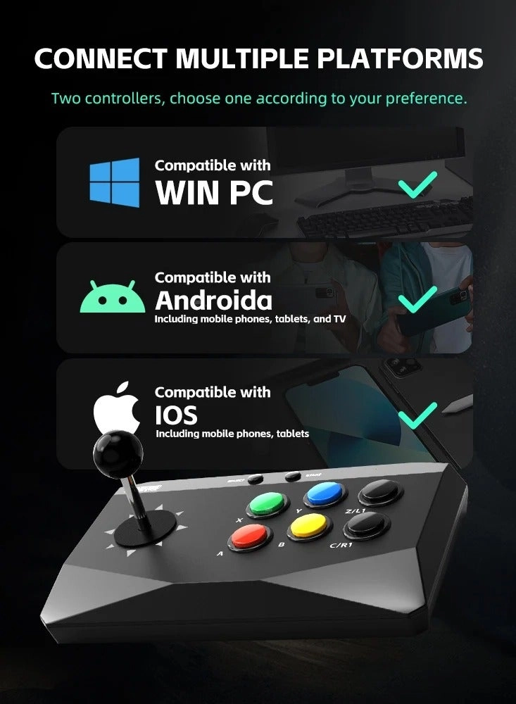 Arcade Fighter Stick - Black PC,ANDROID,IOS