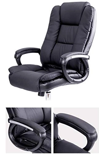 Desk Chair - PU Leather Brown High Back