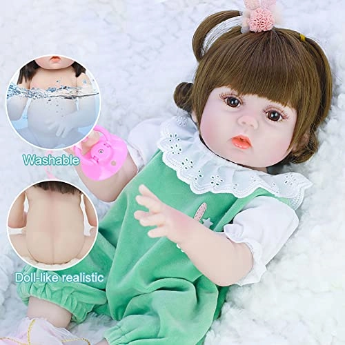 Reborn Baby Doll - 22 Inch Vinyl Brown Eyes
