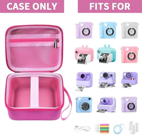 Bag - 5.5 x 5.1 x 3.1 inches suitable for ESOXOFFORE for Dylanto for Prograce for GKTZ for YEEHAO for LETSHAHA for ENERHAMP/ for Anchioo/ for YETCN/ for Amzelas/ for WEEFUN/ for MEETRYE/ for USHINING/ for Mafiti/ for Bestoonemultiple instant camera for digital camera for girls camera