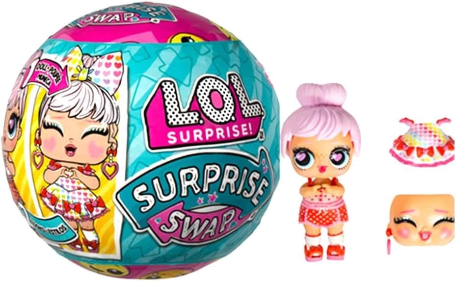 MGA Entertainment Swap Tots Doll - 2 Looks In 1 7 Surprises Water Reveal Expression Ages 3+