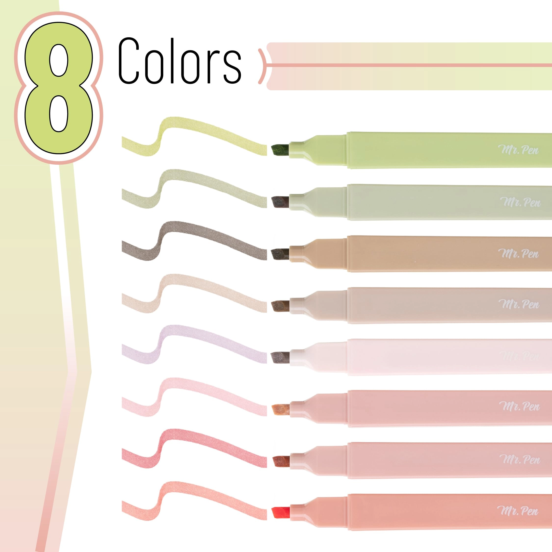 Aesthetic Highlighters - Boho Colors Chisel