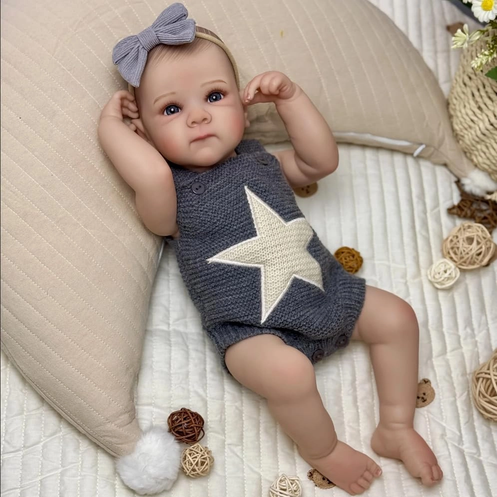 Reborn Baby Doll - 18 inch Full body vinyl Girl Ages 3+