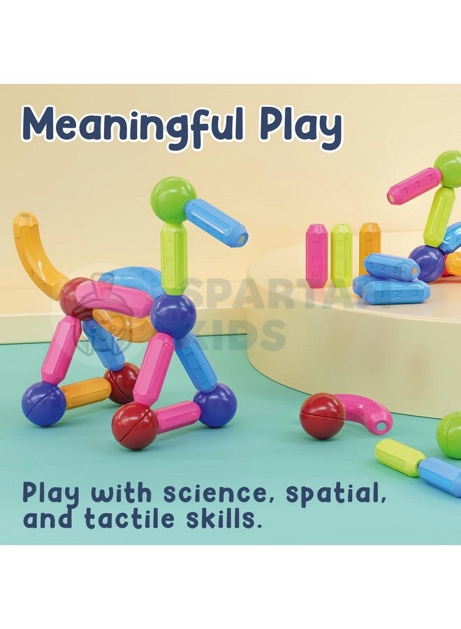 Magnetic Building Sticks - Educational for 3+ Years Old
