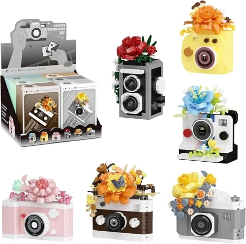 6 Mini Flowers Camera Micro Bricks Building Set - 1652 pcs