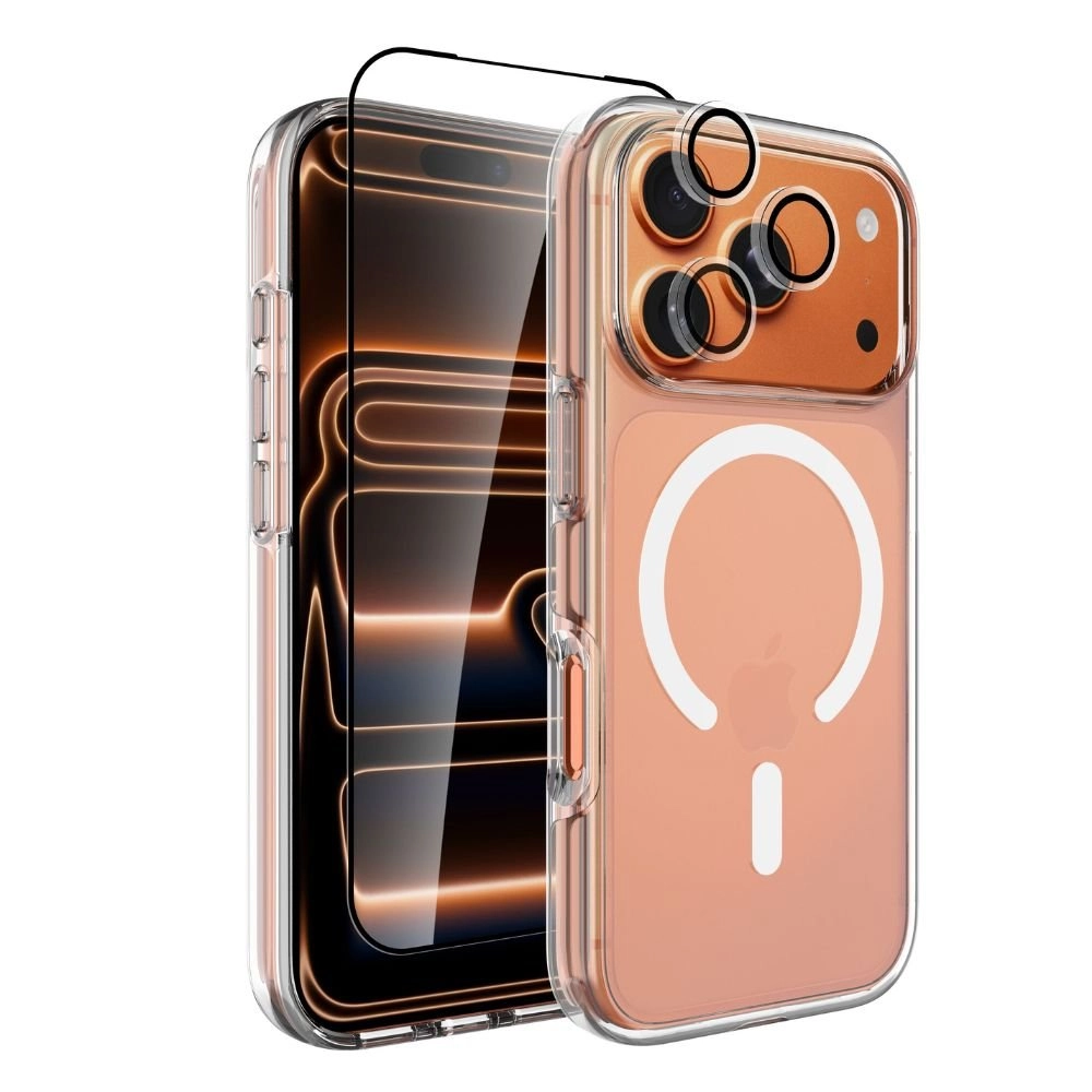 Clear Case + Screen Protector for iPhone 17 Pro