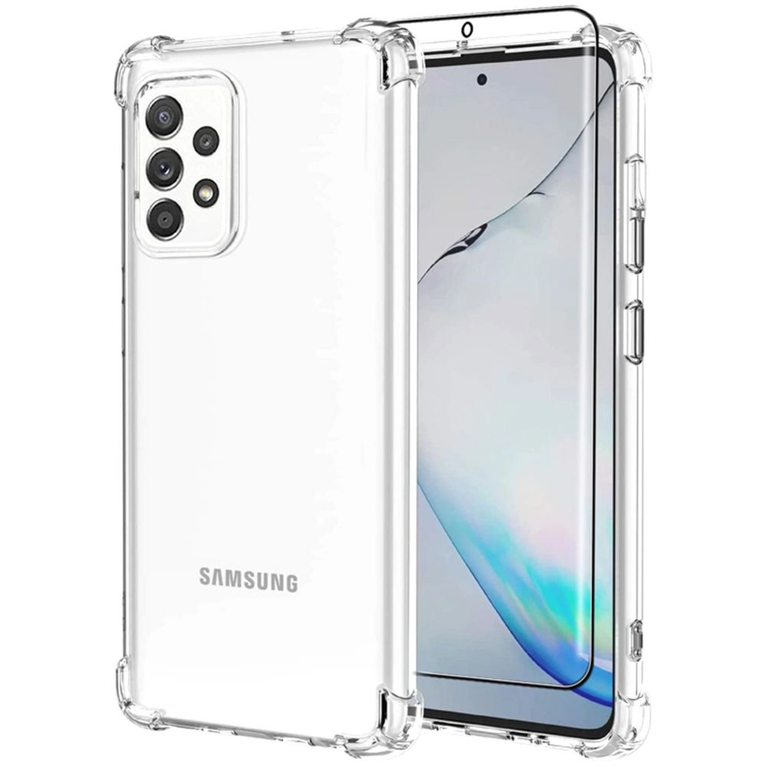 Max & Max Screen Protector + Case - Clear Front And Back Case for Samsung Galaxy A33