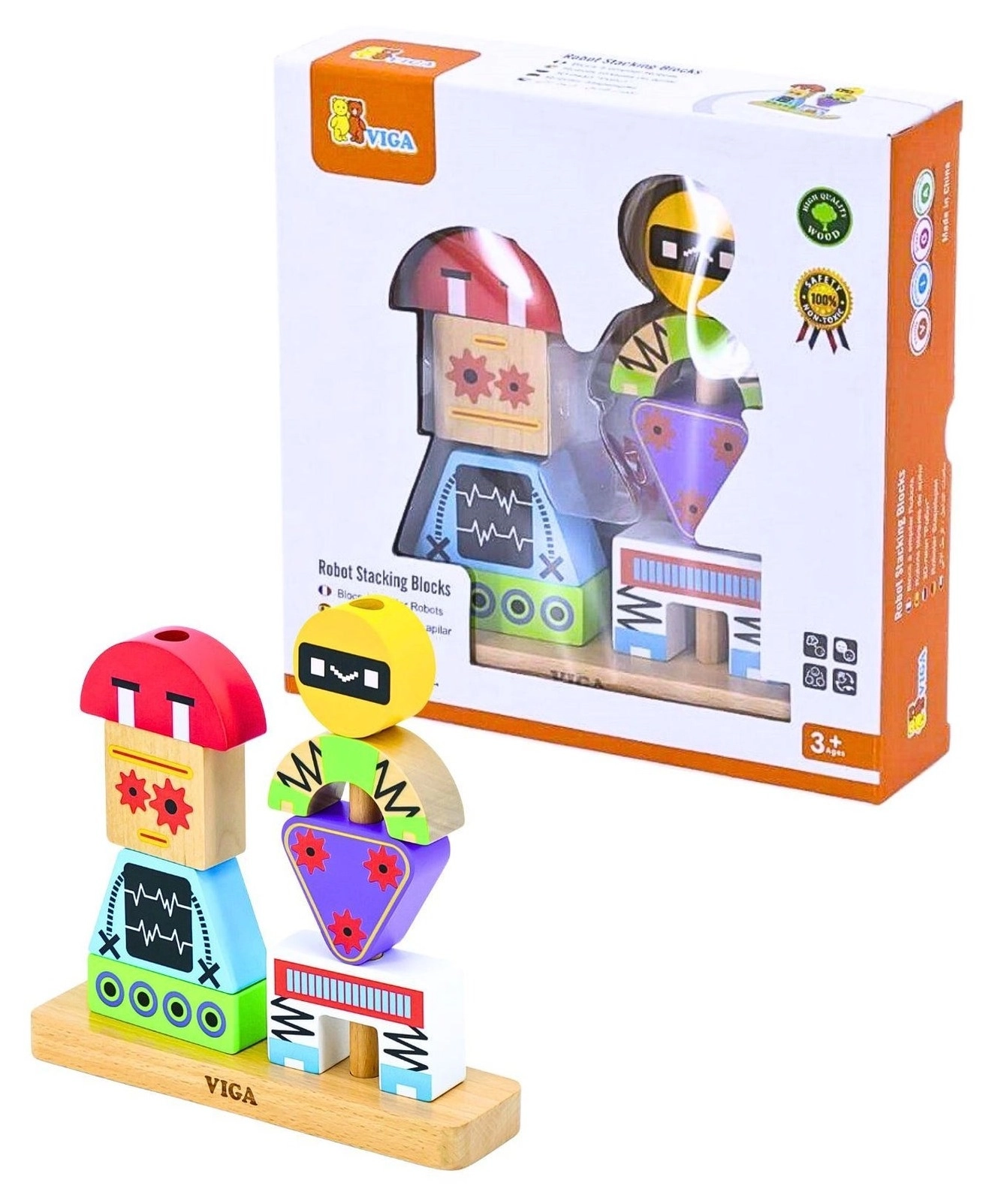 VIGA Robot Stacking Blocks - 8 pcs