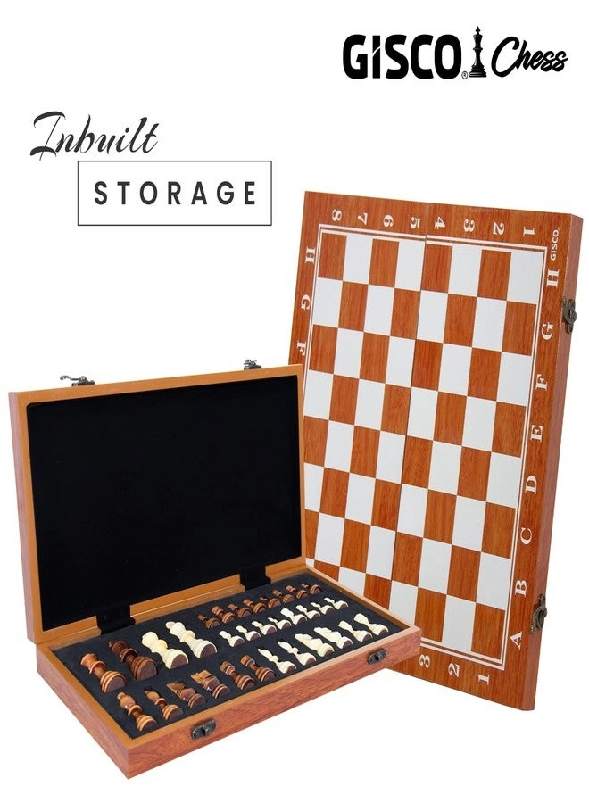 Foldable Chess Board Set - Wooden Handcrafted Non-Magnetic