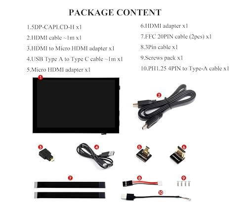 5DP-CAPLCD-G - 1024 x 600 Pixels 5inch