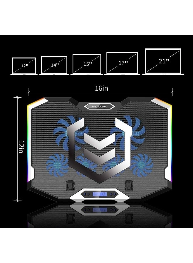 ICE COOREL Gaming Laptop Cooling Pad - 6 Fans 15-17.3 Inch