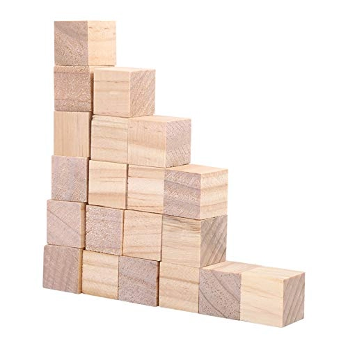 Square Wooden Blocks - 20pcs
