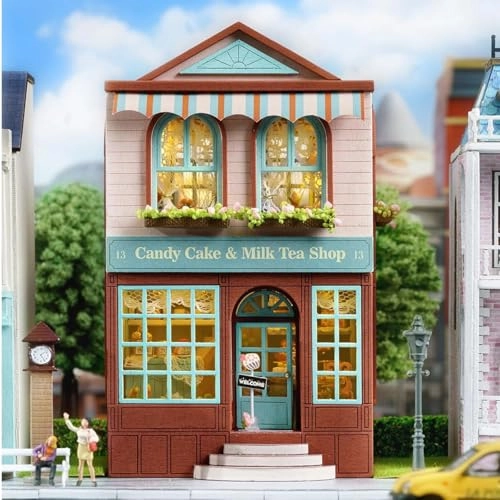 Miniature Dollhouse Kit - candy, cake and milk tea