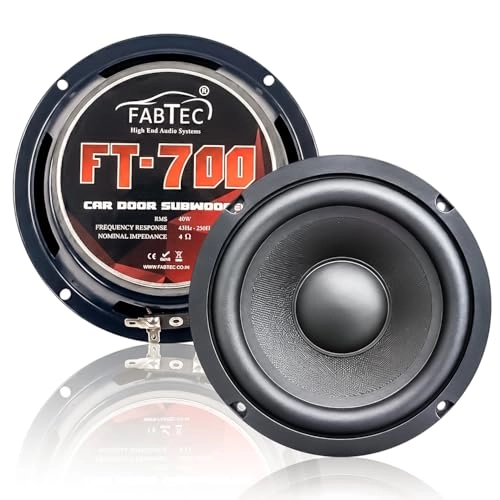 FABTEC Bass Subwoofer - 40W RMS 6.5-Inch