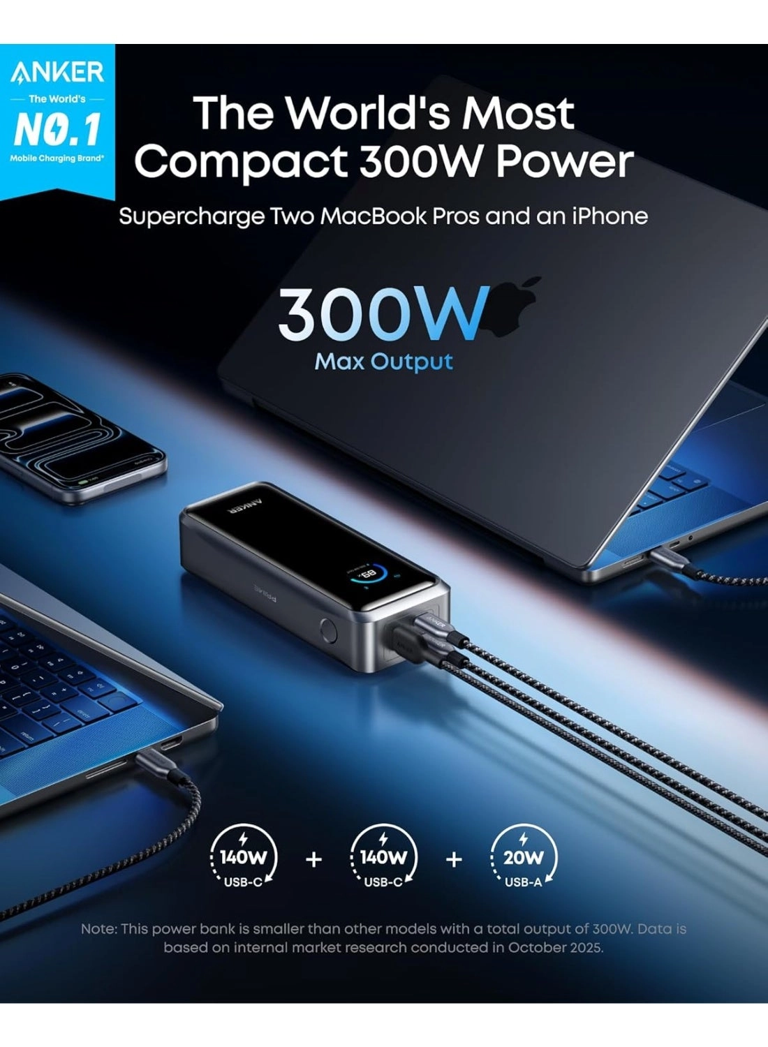 Prime Power Bank - 26,250mAh 300W + Nano 100W